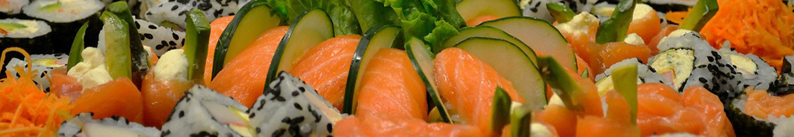 Eating Japanese Sushi at Rainbow Sushi restaurant in Lincroft, NJ.